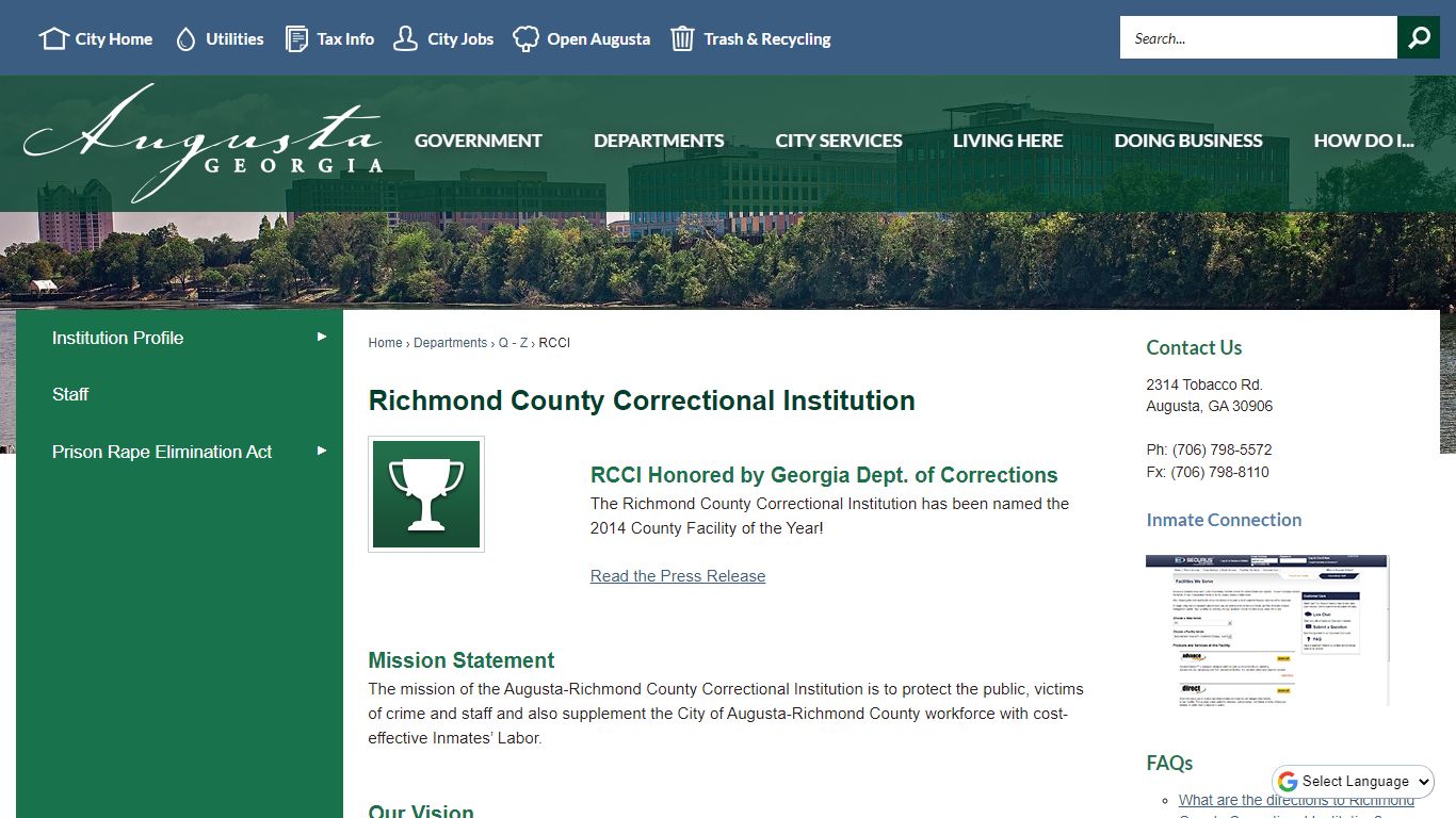 Richmond County Correctional Institution - Augusta, GA